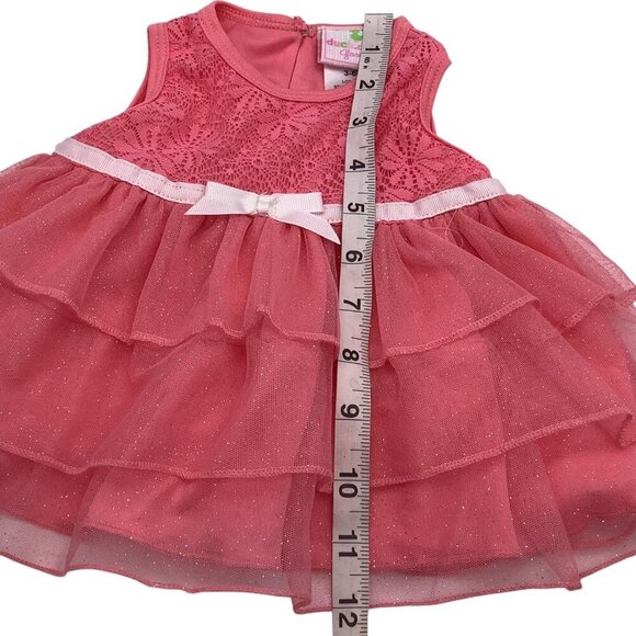 Duck Duck Goose Baby Girl Dress Pink 3-6M Sleeveless Crew Neck Button Closure - Picture 8 of 16